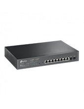 Load image into Gallery viewer, TP-link JetStream 10-Port Gigabit PoE+ Smart Switch, 8×Gb PoE+ Ports, 2×Gb SFP Slots 150W PoE Power, 1U 13-inch Rack-mount, Integration with Omada SDN
