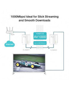 TP-Link PA7017KIT 1000Mbps Powerline Extender (2 Pack), 1 Gigabit Port, 1000Mbps Powerline, HomePlug AV2, New PLC Utility, Twin Pack