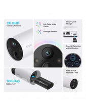 Load image into Gallery viewer, TP-Link Smart Wire-Free Security Camera, 1 camera, 2.4 GHz, 5200mAh rechargable lithium-ion, 180days battery life, add to TP-Tapo-C420S-2
