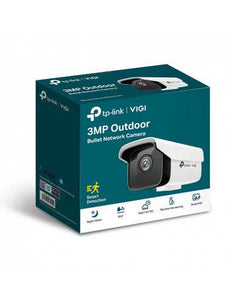 TP-Link ViGi 3MP Outdoor Bullet IP Network Camera, 4 mm Fixed Lens, H.265+, PoE/12V DC, Smart Detection, SmartVid, IP67, ONVIF, Remote Monitoring