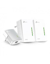 Load image into Gallery viewer, TP-Link WPA4220TKIT 600Mbps Powerline Extender (3 Pack), Signal Booster 300Mbps WiFI Extender, 2x FE LAN Ports, HomePlug AV, Plug and Play 2.4GHz .11n
