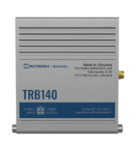 Teltonika TRB140 LTE Cat 4 Industrial Rugged Ethernet Gateway, 1x 1Gbps LAN, ultra-small, lightweight, energy-efficient IoT device with LTE Cat 4, GbE