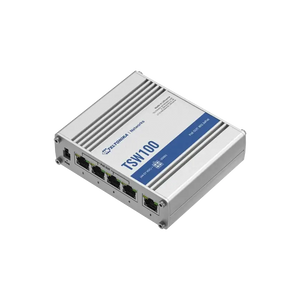 Teltonika TSW100 5 x LAN (1 Gbps), 4 x Port PoE Switch (120 W), 802.3af and 802.3at support, 5 x Gigabit Ethernet with speeds up to 1000Mbps (1Gbps)