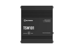 Teltonika TSW101 5x 1000Mbps PoE Switch, with 4x PoE+ ports with 802.3af and 802.3at support, 5x Gigabit Ethernet ports with speeds up to 1000Mbps