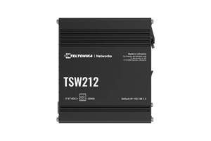 Teltonika Industrial Managed Switch, L2 with additional L3 features, 8 x Gigabit Ethernet ports and 2 x SFP ports, Teltonika Networks OS