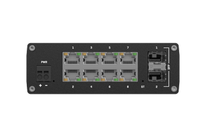 Teltonika Industrial Managed Switch, L2 with additional L3 features, 8 x Gigabit Ethernet ports and 2 x SFP ports, Teltonika Networks OS