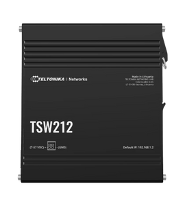 Teltonika Industrial Managed Switch, L2 with additional L3 features, 8 x Gigabit Ethernet ports and 2 x SFP ports, Teltonika Networks OS