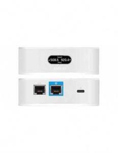 Ubiquiti AmpliFi Instant Kit, 1 x Router, 1x Gigabit Ethernet port, a WAN port, an Ethernet cable, and 1x MeshPoint with an Ethernet port, AFI-INS-Kit