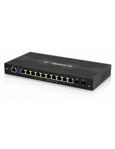 Ubiquiti UISP EdgeRouter 12P, 12 Port Gigabit Router, 10 Gigabit RJ45 routing ports, 24V PoE out on all ports, 2 Gigabit SFP ports, metal case, ER-12P