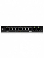 Load image into Gallery viewer, Ubiquiti UISP - Edgeswitch - 10X, 8 x Gigabit RJ45 Ports, AC/DC/24V PoE in, 1 x PoE out, 2 x SFP, Powered by 24V Passive PoE or External AC/DC Adapter
