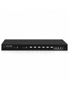 Ubiquiti UISP EdgeSwitch Fiber, 12 Gigabit SFP Ports (8×100/1000Mbps SFP & 4×1000Mbps SFP), 4 x Gigabit RJ45, Rackmount Brackets Included, Serial Port