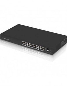 Ubiquiti UISP - EdgeSwitch - Lite 24 Port, Optional DC Input (Redundant or Stand-Alone) Gigabit, Rack/Wall Mount, 2 SFP, Fanless
