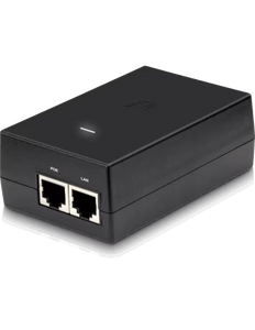 Ubiquiti PoE Injector, 48VDC 24W, Gigabit, 10/100/1000 LAN, Surge protection, Clamping protection, AC cable with earth ground, Maximum surge discharge