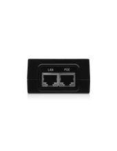 Load image into Gallery viewer, Ubiquiti PoE Injector, 48VDC 24W, Gigabit, 10/100/1000 LAN, Surge protection, Clamping protection, AC cable with earth ground, Maximum surge discharge
