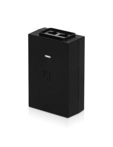 Ubiquiti PoE Injector, 48VDC 24W, Gigabit, 10/100/1000 LAN, Surge protection, Clamping protection, AC cable with earth ground, Maximum surge discharge
