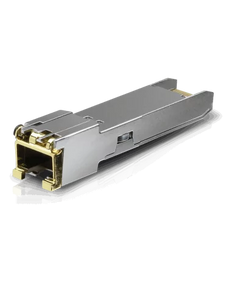 Ubiquiti 1G SFP to 1GbE RJ45 Module, SFP to RJ45 transceiver module that delivers 1 Gbps speed via a converted Ethernet connection