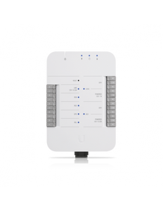 Ubiquiti UniFi Access Control Hub, 2 x Lock terminals, 2 x Aux terminals, 4 x Additional inputs, power using PoE++, Powered by 802.3bt (PoE++) switch