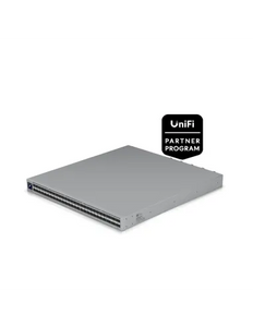 Ubiquiti UniFi Enterprise Campus Aggregation, features 48 x 25G SFP28, 6 x 100G QSFP28, Etherlighting, MC-LAG, Layer 3 Switch - ECS-Aggregation