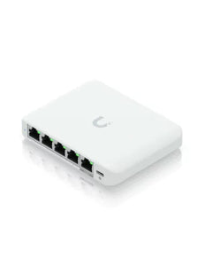 Ubiquiti UniFi Flex Mini 2.5Gbps 5 Port Switch, features 4 x 2.5GbE Ports, 1 x 2.5GbE PoE in port, Optional USB-C Adaptor included - USW-Flex-2.5G-5