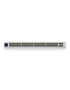 Ubiquiti UniFi Switch Generation 2 - 48x Gigabit Ethernet Ports, 4x SFP Ports, 1.3-inch Touch LCM, 1Gbps Fiber Ports - Fanless