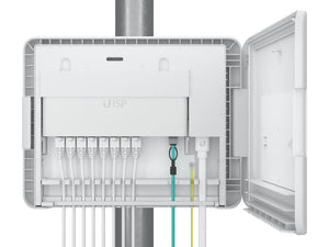 Ubiquiti UISP IPX6 Enclosure for UISP-R and UISP-S, Pole or wall-mountable, compact weatherproof enclosure for UISP Router and UISP Switch | UISP-Box