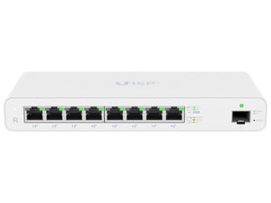 Ubiquiti UISP Router 8 Port Gigabit PoE 110W 1SFP, Power 27V, 4.4A Power Supply (Included), PoE Output 27V Passive PoE Output on Ports 1~8 | UISP-R