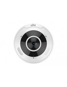 UNV Ultra H.265 12MP Vandal-resistant 360° Fisheye Fixed Dome, Uniview dewarping, Heat Map, PoE, IR 15m, 1.8mm, IP67 IK10, Micro SD 128GB, Mic/Speaker