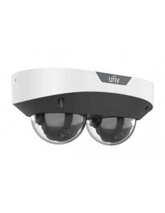 UNV - Ultra H.265 - 2*2MP Dual-channel Non-Splicing Multiview Fixed IP Dome Camera, Uniview Smart Analytics, PoE, IR 30m, 2.8mm, IP67, IK10, SD Slot