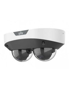 UNV - Ultra H.265 - 2*2MP Dual-channel Non-Splicing Multiview Fixed IP Dome Camera, Uniview Smart Analytics, PoE, IR 30m, 4.00mm, IP67, IK10, SD Slot