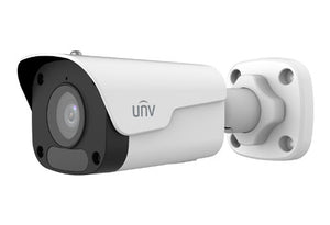 UNV - Ultra H.265 - 2MP Mini Fixed IP Bullet Camera, Uniview No Analytics, PoE, IR 30m, 4.00 mm lens, IP67, Motion Det, Built In Mic, SD-Slot, 3-Axis