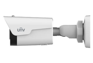 UNV - Ultra H.265 - 2MP Mini Fixed IP Bullet Camera, Uniview No Analytics, PoE, IR 30m, 4.00 mm lens, IP67, Motion Det, Built In Mic, SD-Slot, 3-Axis