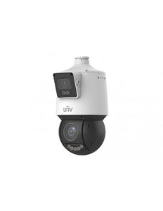 UNV Ultra H.265 4MP Outdoor LightHunter 25x Optical Zoom Dual-Lens PTZ & Bullet Combo Camera, Smart Intrusion, IR 100m, 4.8-120mm, IP66, SD Slot 256GB