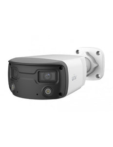 UNV Ultra H.265 P3 4MP Dual-Lens ColorHunter 16° Wide Angle Fixed Bullet Camera, 2x built-in warm lights, PoE, 4.00mm lens, IP67, SD slot 256GB, Mic