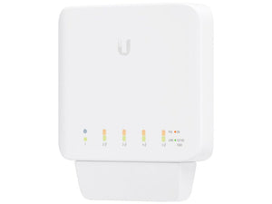 Ubiquiti UniFi Flex Switch 5 Port Gigabit 1PoE In 4PoE Out, managed L2, 5x Gbit Ethernet, includes 4x 802.3af PoE+, 1x 802.3af/at/bt PoE-in | USW-Flex
