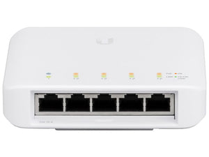 Ubiquiti UniFi Flex Switch 5 Port Gigabit 1PoE In 4PoE Out, managed L2, 5x Gbit Ethernet, includes 4x 802.3af PoE+, 1x 802.3af/at/bt PoE-in | USW-Flex
