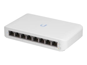Ubiquiti UniFi Switch Lite 8 Port Gigabit 4PoE 52W, managed L2 UniFi with 8xGbE ports, 4x auto-sensing 802.3at PoE+ ports, PoE budget | USW-Lite-8-POE