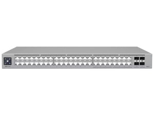Ubiquiti UniFi Pro Max Switch 48 with 32 Gigabit 16x 2.5Gbps 4SFP+ features 32x Gigabit Ports, 16x 2.5Gbps ports 4x SFP+ uplink Ports | USW-Pro-Max-48