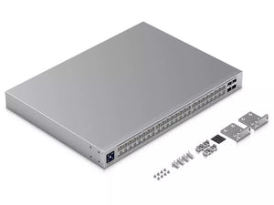 Ubiquiti UniFi Pro Max Switch 48 with 32 Gigabit 16x 2.5Gbps 4SFP+ features 32x Gigabit Ports, 16x 2.5Gbps ports 4x SFP+ uplink Ports | USW-Pro-Max-48