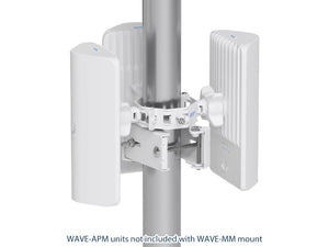 Ubiquiti UISP Wave AP Micro Mount, corrosion-resistant pole mount, supports upto four WAVE-APM providing full 360° coverage | UACC-Wave-AP-Micro-Mount