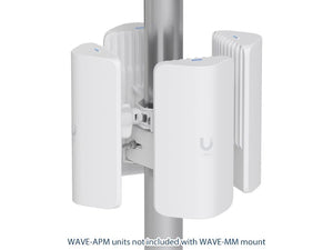 Ubiquiti UISP Wave AP Micro Mount, corrosion-resistant pole mount, supports upto four WAVE-APM providing full 360° coverage | UACC-Wave-AP-Micro-Mount