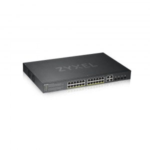 Zyxel Smart Managed 24-Port Switch - GS1920-24HPV2 - 24-Port Gbit/PoE - Whisper-quiet Operation, LED Indicators, Power more Devices, Zyxel ONE Network