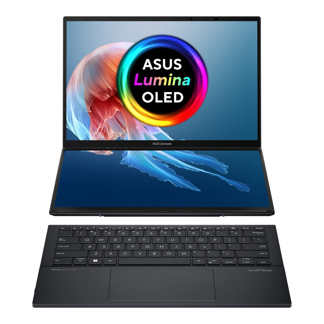 Asus Zenbook Duo UX8406MA-OU93210G0W Notebook 14'' OLED WQXGA+Touch, Grey, Ultra 9 185H, 32GB LPDDR5X Onboard, 1TB SSD, Backpack, Stylus, Win11 Home