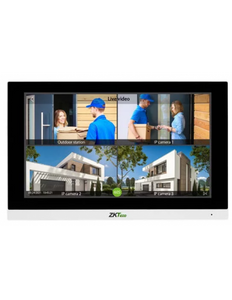 ZKTeco Smart IP Video Indoor Monitor for Speedface M4 or Mini, Video Intercom, 7" LCD HD Touch Screen, Remote door opening, SD Card Slot, SIP Protocol