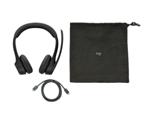 Logitech Zone 305 Bluetooth Headset, Midnight Black, MS Teams, Wireless headset certified for business and ideal for mass deployment