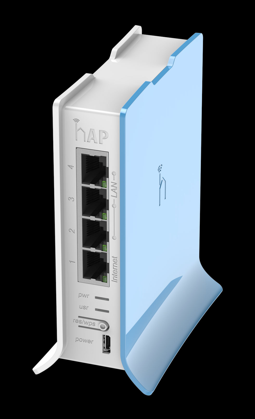 MikroTik hAP lite 2.4GHz desktop tower case WiFi Router AP, with 650MHz CPU, 32 MB RAM, 802.11b/g/n dual-chain, 4×10/100 LAN, RouterOS L4, 1.5dBi gain