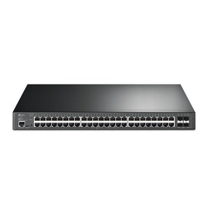 TP-Link JetStream 48-Port Gbit L2+ Managed Switch, 4-Port 10GE SFP+ 48-Port PoE+, RJ45/Micro-USB Console Port, 802.3at/af 500W PoE Power - TP-SG3452XP