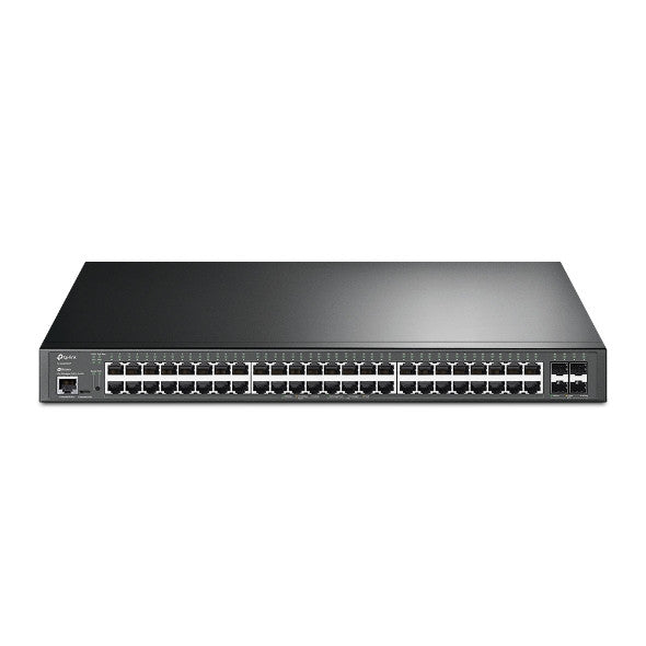 TP-Link JetStream 48-Port Gbit L2+ Managed Switch, 4-Port 10GE SFP+ 48-Port PoE+, RJ45/Micro-USB Console Port, 802.3at/af 500W PoE Power - TP-SG3452XP