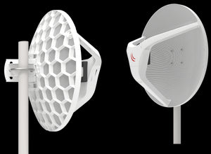 MikroTik LHG 60 ad - Wireless Wire Dish Kit - up to 1.5km coverage - 2 Pack - featuring 1GB FDD Link, Pair of pre-configured LHG G-60ad for 60Ghz link