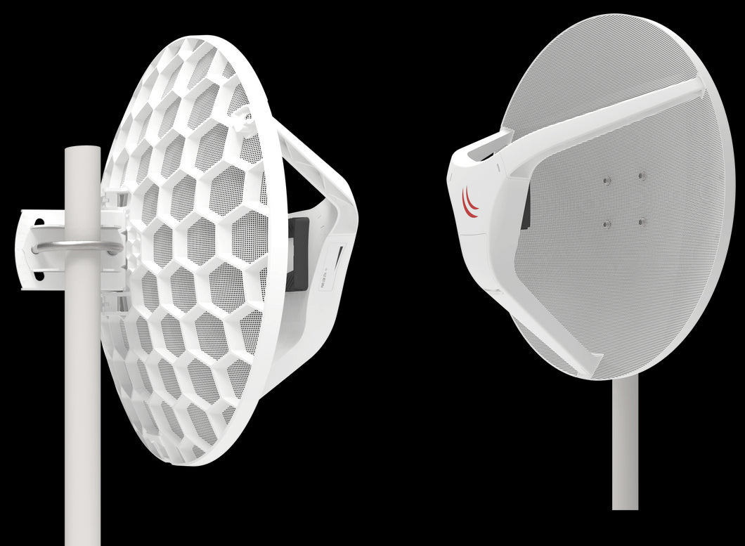 MikroTik LHG 60 ad - Wireless Wire Dish Kit - up to 1.5km coverage - 2 Pack - featuring 1GB FDD Link, Pair of pre-configured LHG G-60ad for 60Ghz link