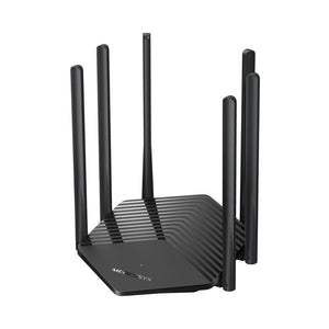 Mercusys AC1900 Dual-Band Wi-Fi Router, 600Mbps at 2.4GHz, 1300Mbps on 5GHz, 6x High-Gain Antennas, 1x WAN Gigabit port, 2x LAN Gigabit ports, IPV6